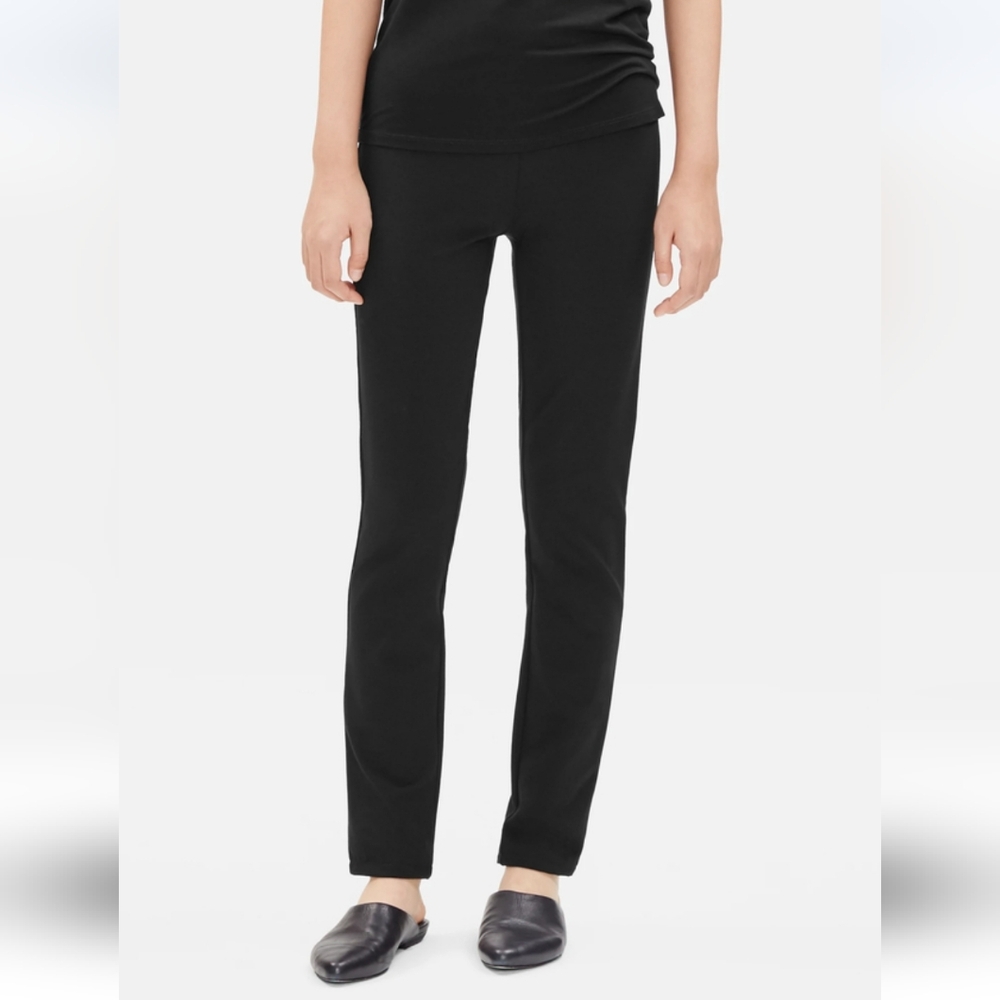 Eileen Fisher System Stretch Ponte Slim Pant Slim Fit, Full Length